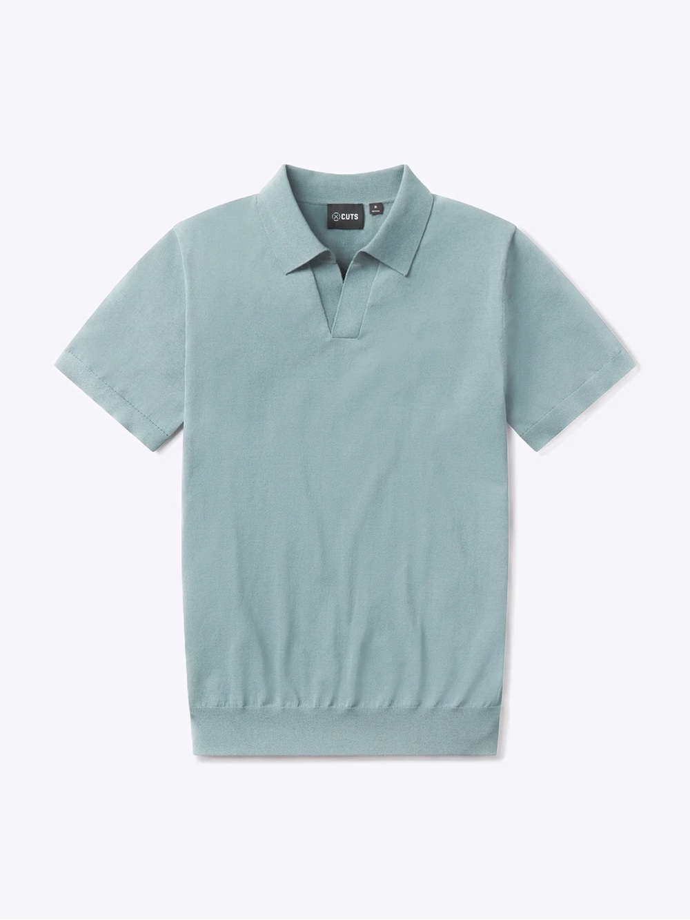 Cuts Clothing Riviera Knit Polo Isle Blue Men's Short Sleeve Shirt Medium NWT
